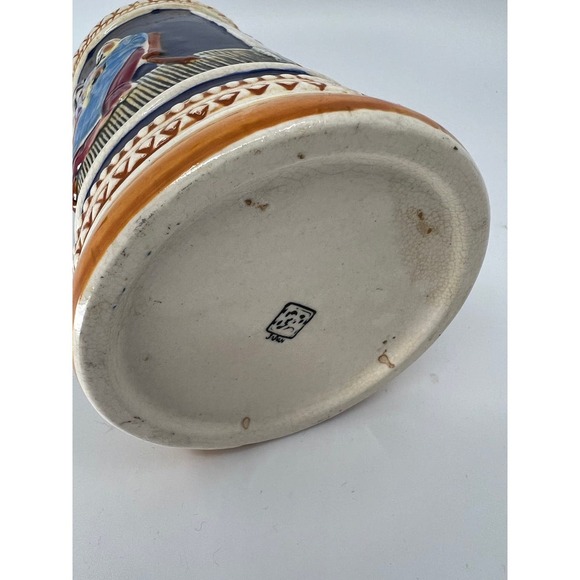 VINTAGE BEER STEIN/MUG MADE IN OCCUPIED JAPAN HAND PAINTED RAISED ARTWORK DESIGN - Picture 7 of 7